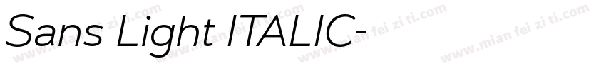 Sans Light ITALIC字体转换